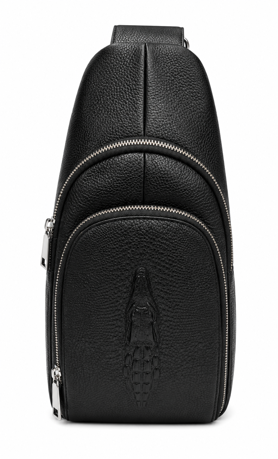 The Sorrento — Croc-Embossed Leather Sling Bag
