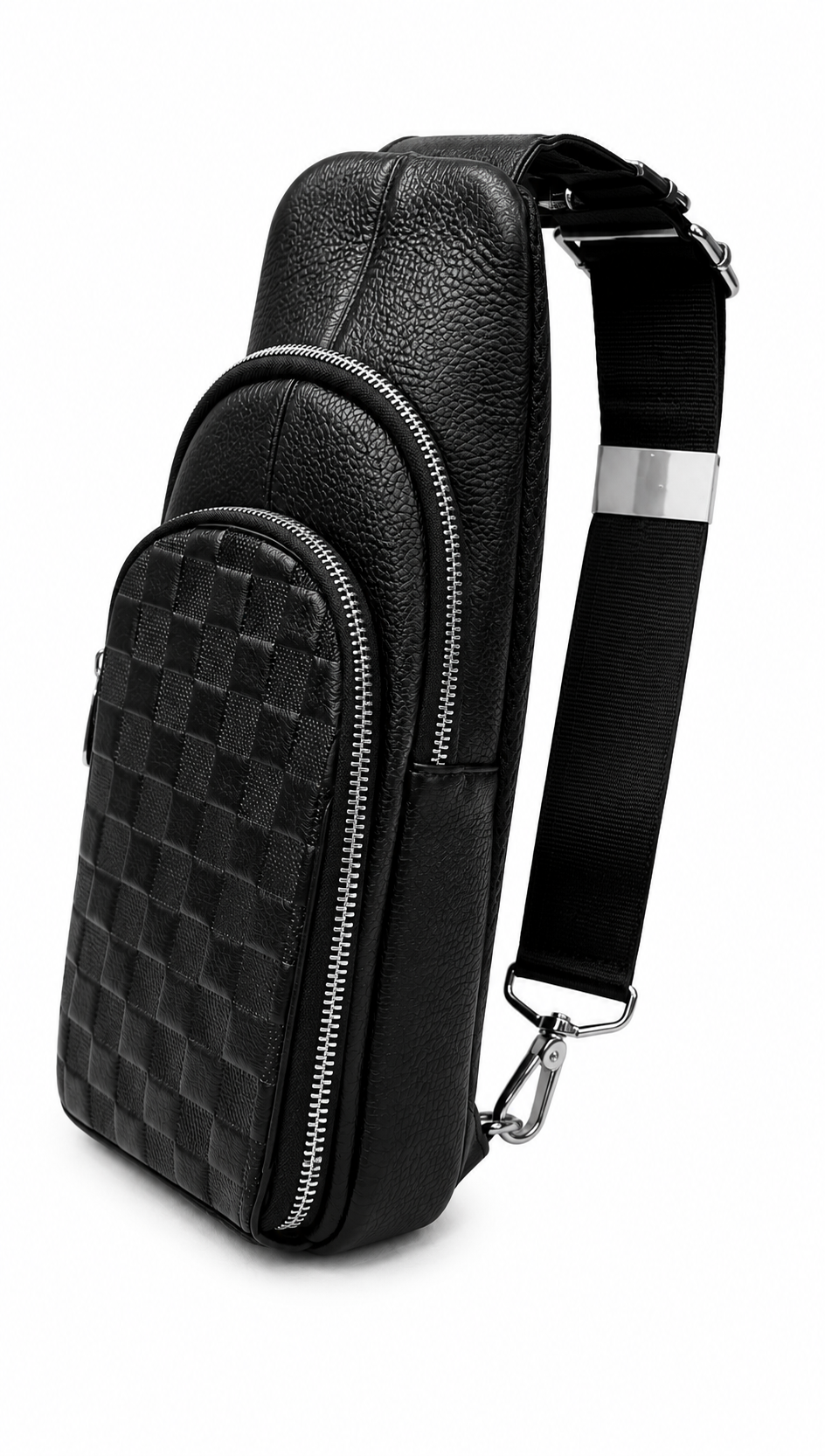 The Capri — Woven Leather Chest Sling