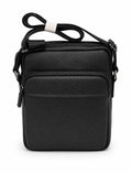 Barutti Bags & Accessories The Bologna black full-grain leather vertical messenger bag with front zip pockets