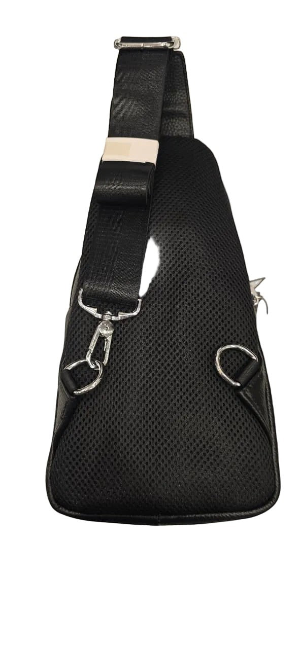 Barutti Bags & Accessories Capri black chest sling with breathable mesh back panel and adjustable shoulder strap