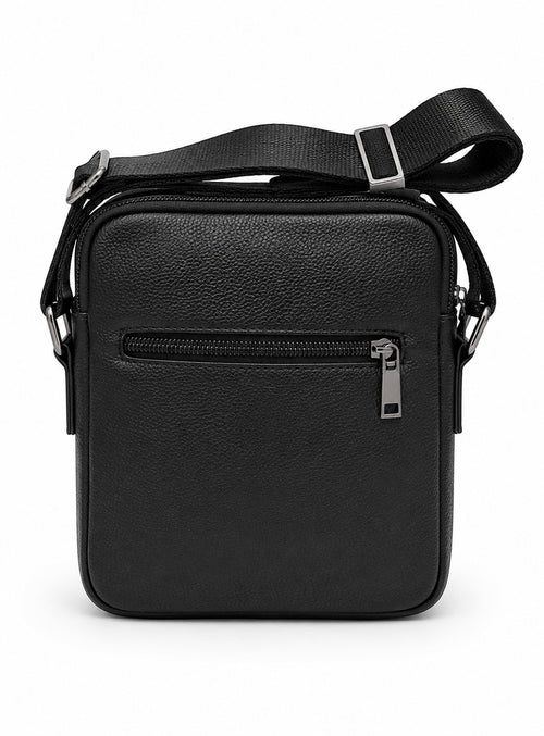 Barutti Bags & Accessories The Bologna black full-grain leather vertical messenger bag with adjustable crossbody strap