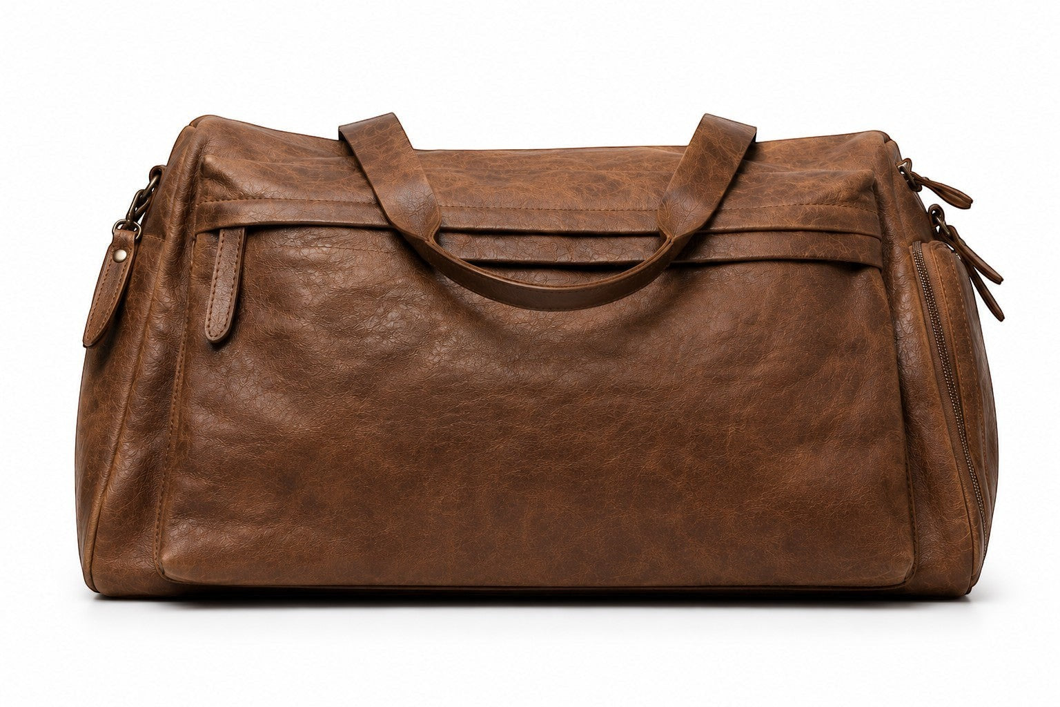 Barutti Bags & Accessories Toscana distressed full-grain leather weekender duffel bag with top handles and zip pockets.